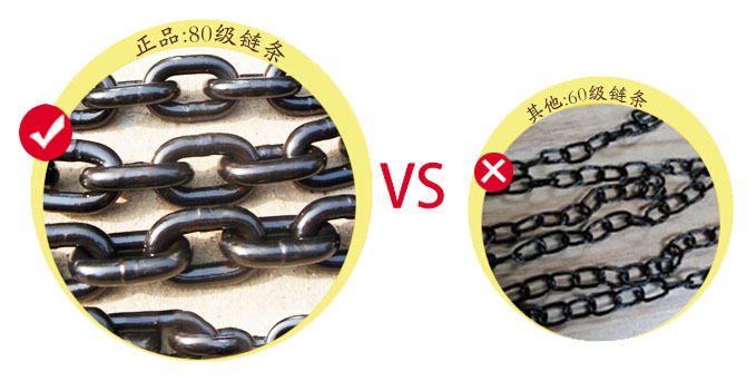 優劣手拉葫蘆鏈條對比